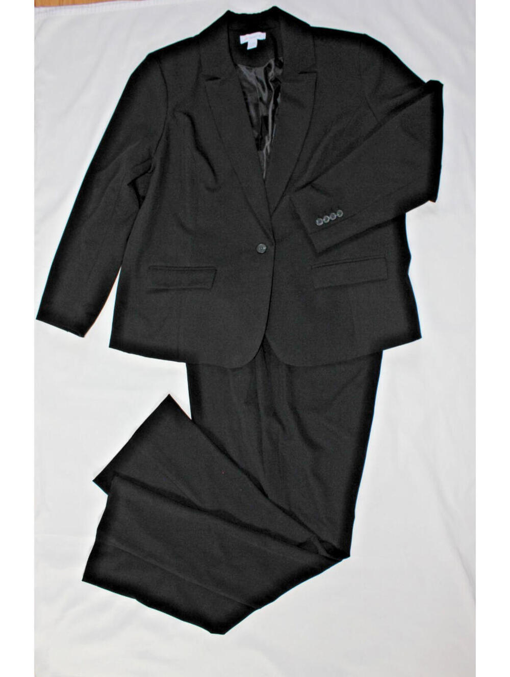 Liz Claiborne Women's 20W Black 2 Piece Set Kate Blazer and Audra Curvy Trouser